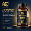 KSM-66® Ashwagandha 600mg, 90 Capsules, Optibio