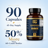 KSM-66® Ashwagandha 600mg, 90 Capsules, Optibio