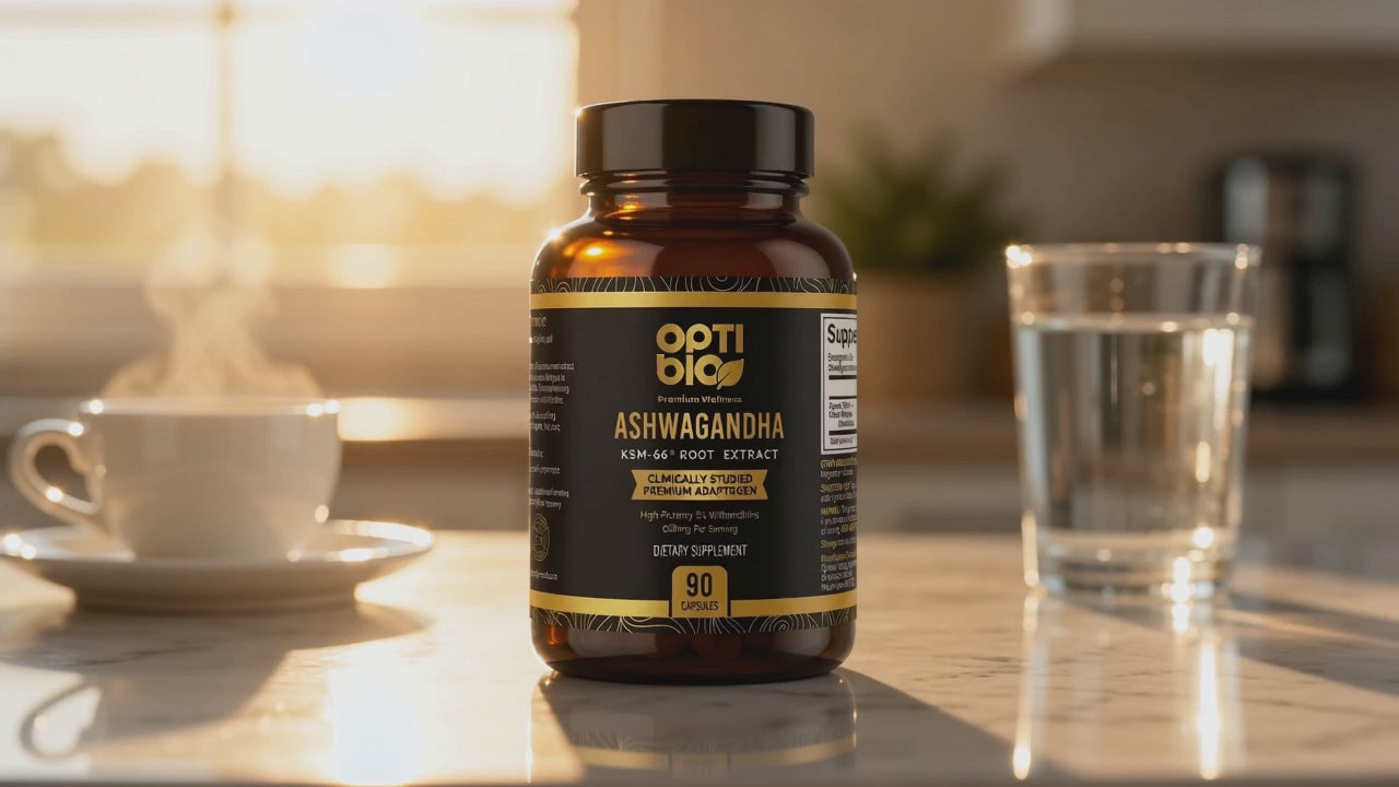 KSM-66® Ashwagandha 600mg — 90 Capsules — Optibio
