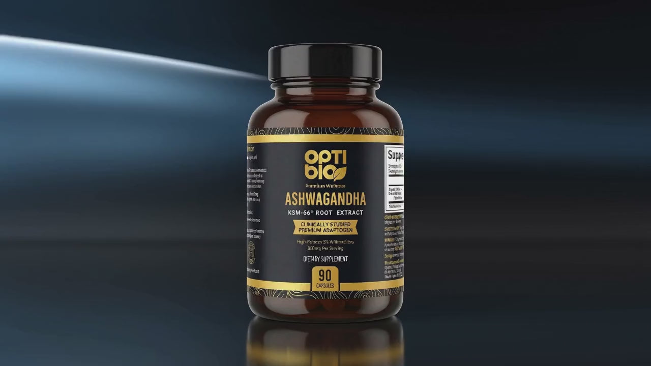 KSM-66® Ashwagandha 600mg — 90 Capsules — Optibio