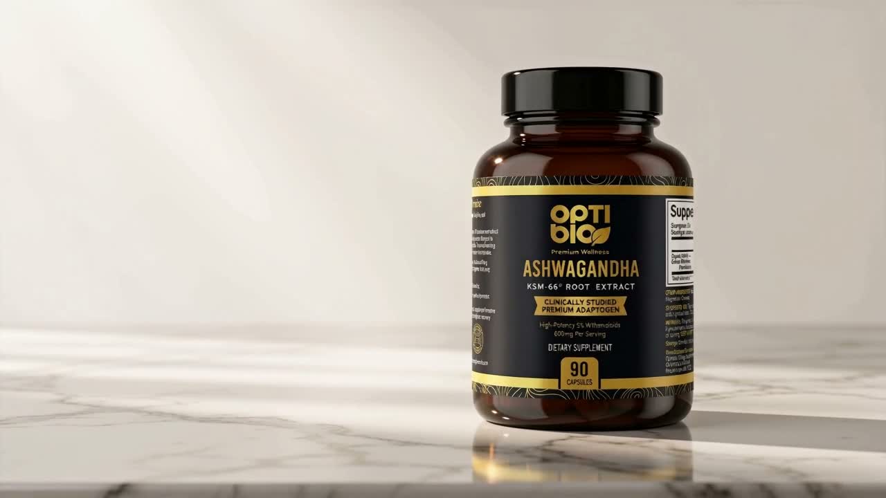 Optibio KSM-66 Ashwagandha bottle